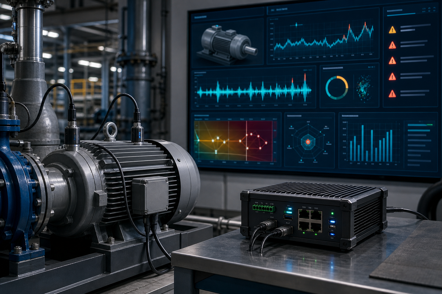 Predictive maintenance dashboard for machine vibration fault detection and prediction